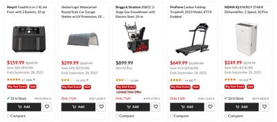 Canadian Tire Fall Big Red Sale: Lowest Prices of the Season up to 50% off
