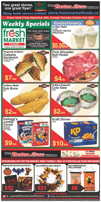 Fresh Market Foods Flyer September 26 to October 2