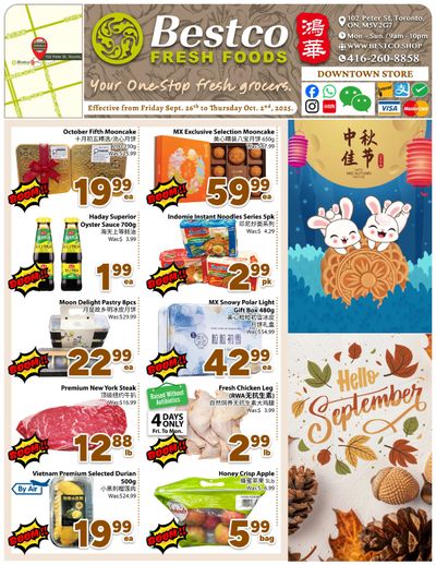 BestCo Food Mart (Downtown Toronto) Flyer September 26 to October 2