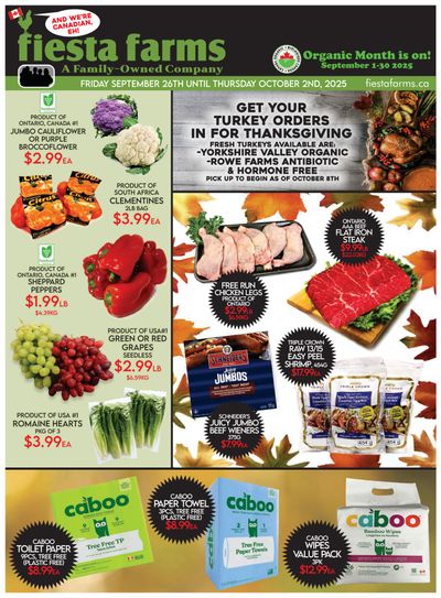 Fiesta Farms Flyer September 26 to October 2