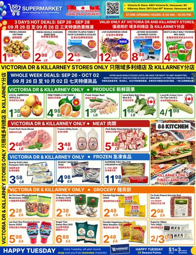 88 Supermarket Flyer September 26 to October 2