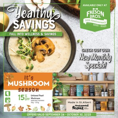Freson Bros. Healthy Savings Flyer September 26 to October 30