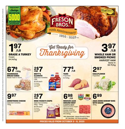 Freson Bros. Flyer October 3 to 9