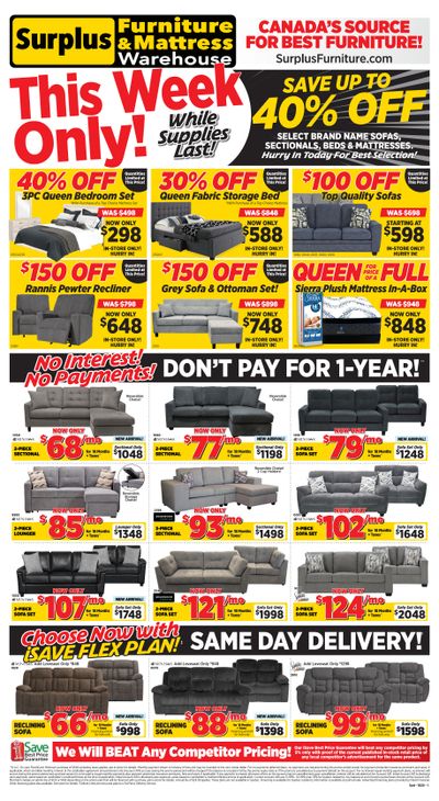 Surplus Furniture & Mattress Warehouse (Sydney) Flyer September 29 to October 5