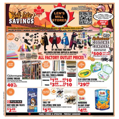 Len's Mill Stores Flyer September 29 to October 12