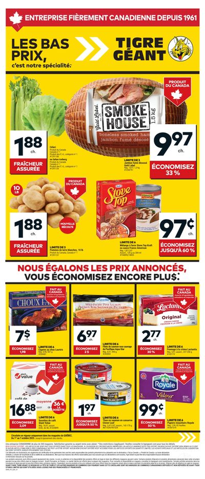 Tigre Géant Flyer October 1 to 7
