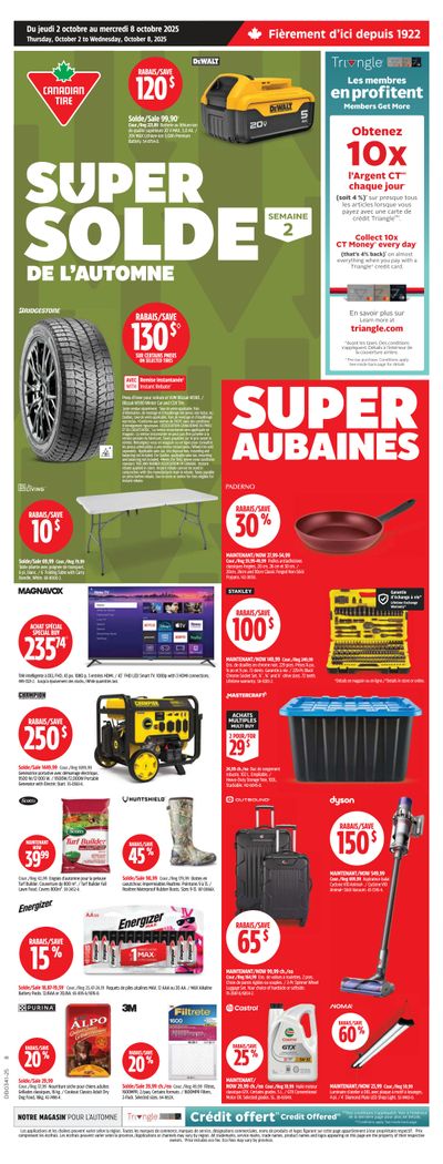 Canadian Tire (QC) Flyer October 2 to 8