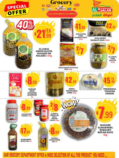 Al-Salam Supermarket Flyer September 30 to October 6
