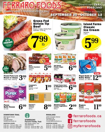 Ferraro Foods Bi-Weekly Flyer September 30 to October 13