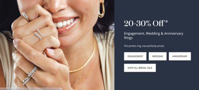 Peoples Jewellers Canada: Bridal Sale 20-30% off