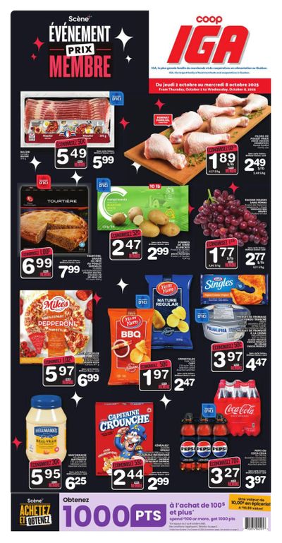 Coop IGA (QC) Flyer October 2 to 8