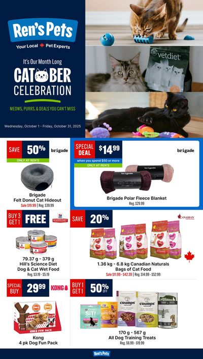 Ren's Pets Flyer October 1 to 31