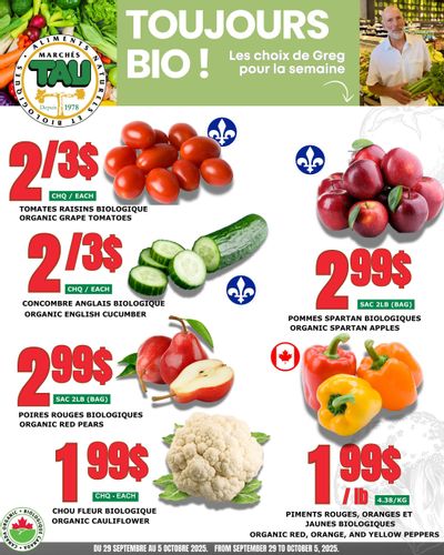 Marches Tau Produce Flyer September 29 to October 5