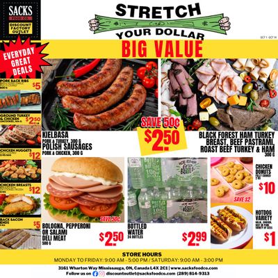 Sacks Food Co. Flyer October 1 to 14