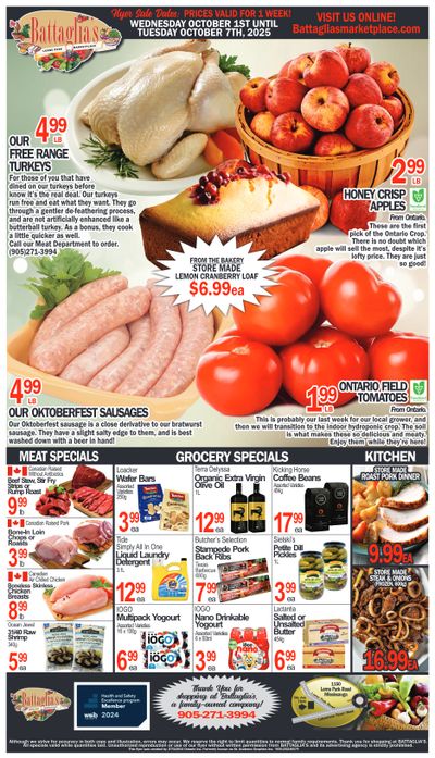 Battaglia's Marketplace Flyer October 1 to 7