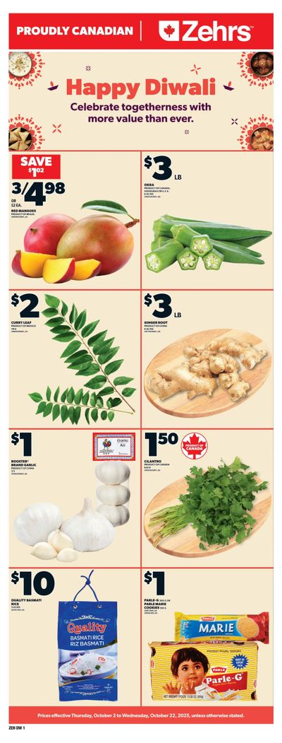 Zehrs Happy Diwali Flyer October 2 to 22