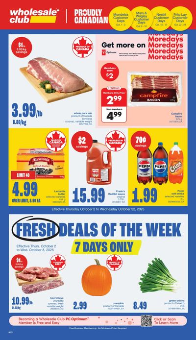 Wholesale Club (West) Flyer October 2 to 22