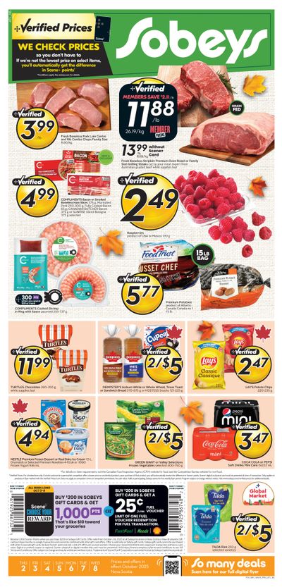 Sobeys (Atlantic) Flyer October 2 to 8