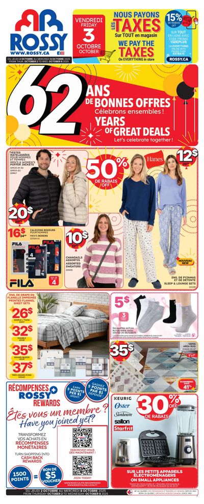 Rossy Flyer October 2 to 8