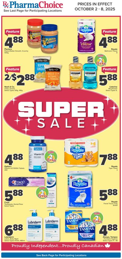 PharmaChoice (BC, AB, SK & MB) Flyer October 2 to 8