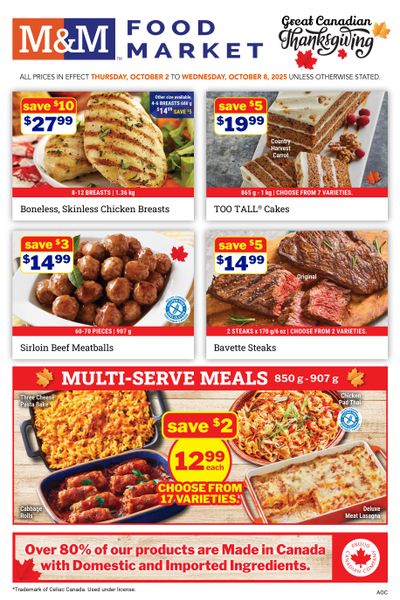 M&M Food Market (Atlantic & West) Flyer October 2 to 8
