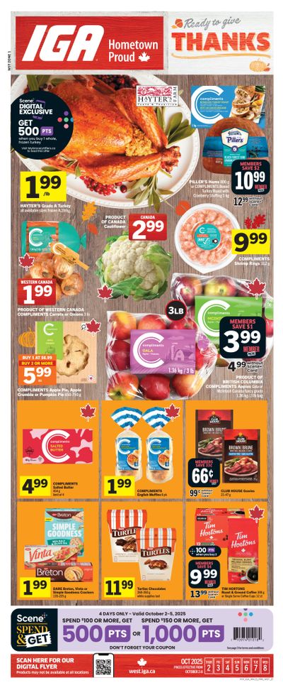 IGA (AB, BC) Flyer October 2 to 8
