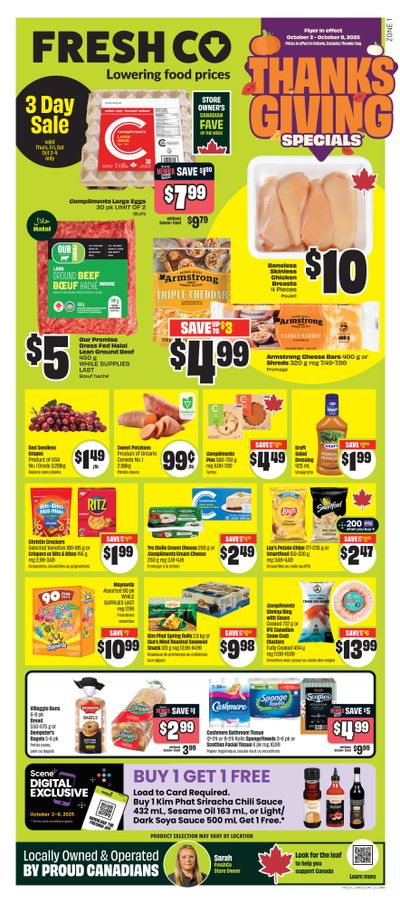 FreshCo (ON) Flyer October 2 to 8