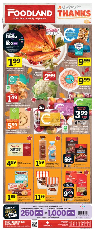 Foodland (ON) Flyer October 2 to 8