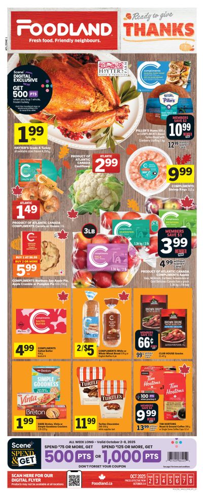 Foodland (Atlantic) Flyer October 2 to 8