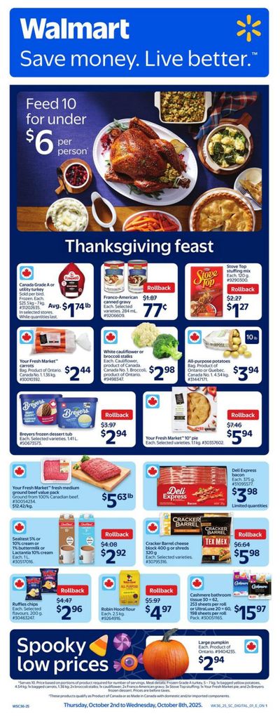 Walmart (ON) Flyer October 2 to 8