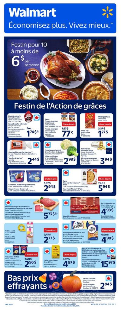 Walmart (QC) Flyer October 2 to 8