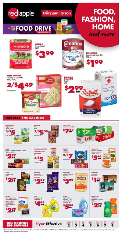 The Bargain Shop & Red Apple Stores Flyer October 2 to 8