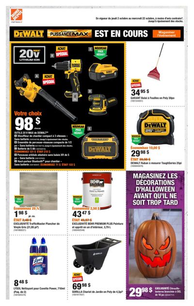 Home Depot (QC) Flyer October 2 to 22