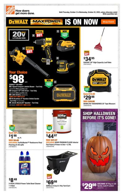 Home Depot (Atlantic) Flyer October 2 to 22