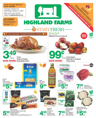 Highland Farms Flyer October 2 to 15