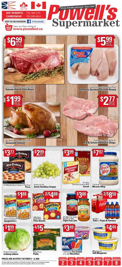 Powell's Supermarket Flyer October 2 to 8