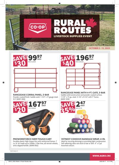 Co-op (West) Rural Routes Flyer October 2 to 15