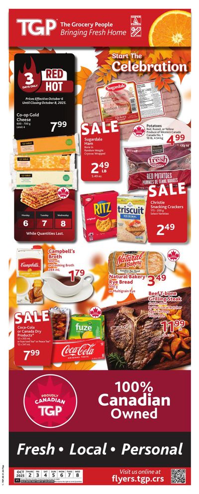 TGP The Grocery People Flyer October 2 to 8