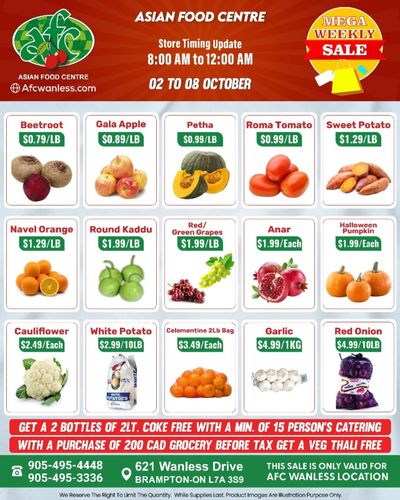 Asian Food Centre (Wanless Dr.) Flyer October 2 to 8