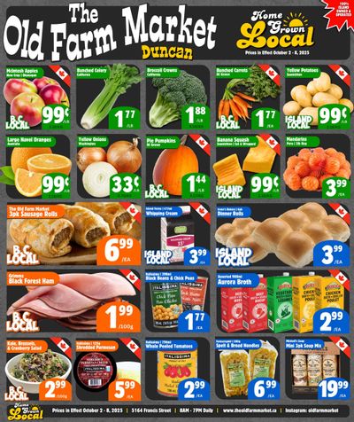 The Old Farm Market (Duncan) Flyer October 2 to 8