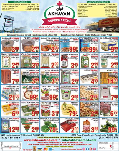 Akhavan Supermarche Flyer October 1 to 7