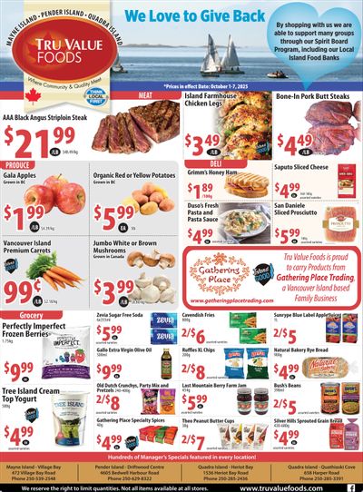 Tru Value Foods Flyer October 1 to 7