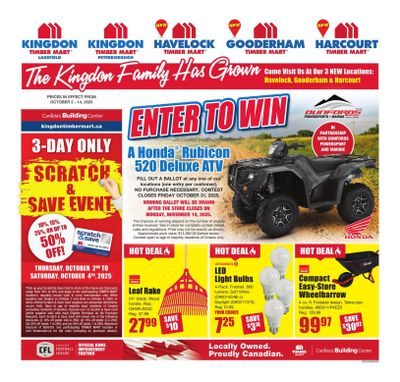 Timber Mart Flyer October 1 to 14