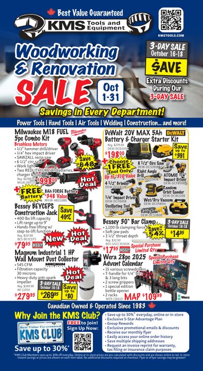 KMS Tools and Equipment Flyer October 1 to 31