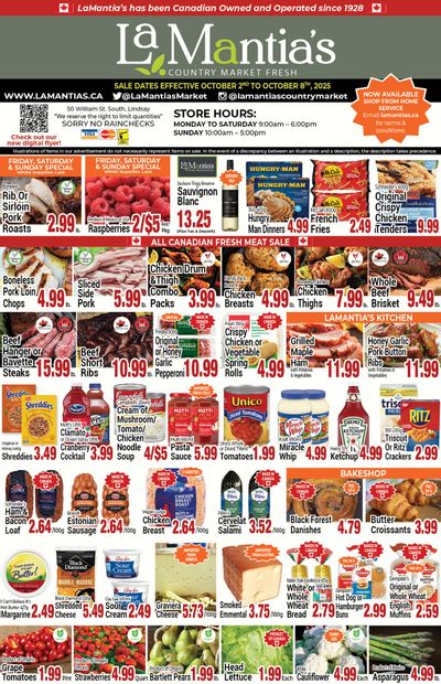 LaMantia's Flyer October 2 to 8