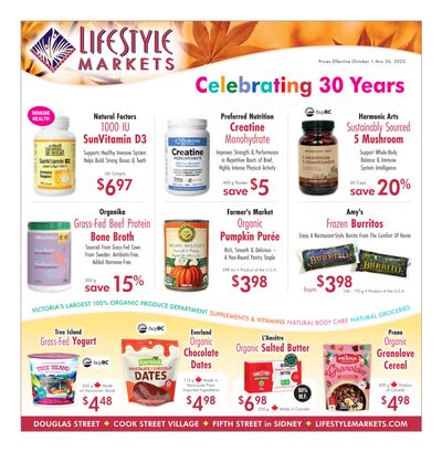 Lifestyle Markets Flyer October 1 to 26