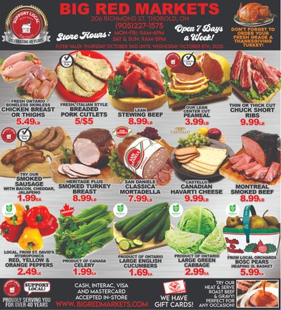 Big Red Markets Flyer October 2 to 8