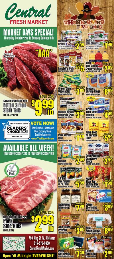 Central Fresh Market Flyer October 2 to 9