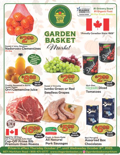 The Garden Basket Flyer October 2 to 8