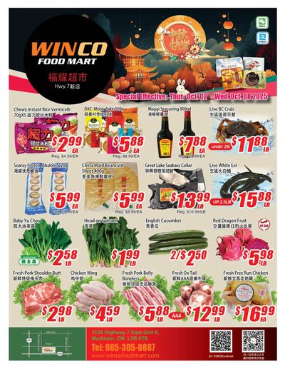 WinCo Food Mart (HWY 7) Flyer October 2 to 8